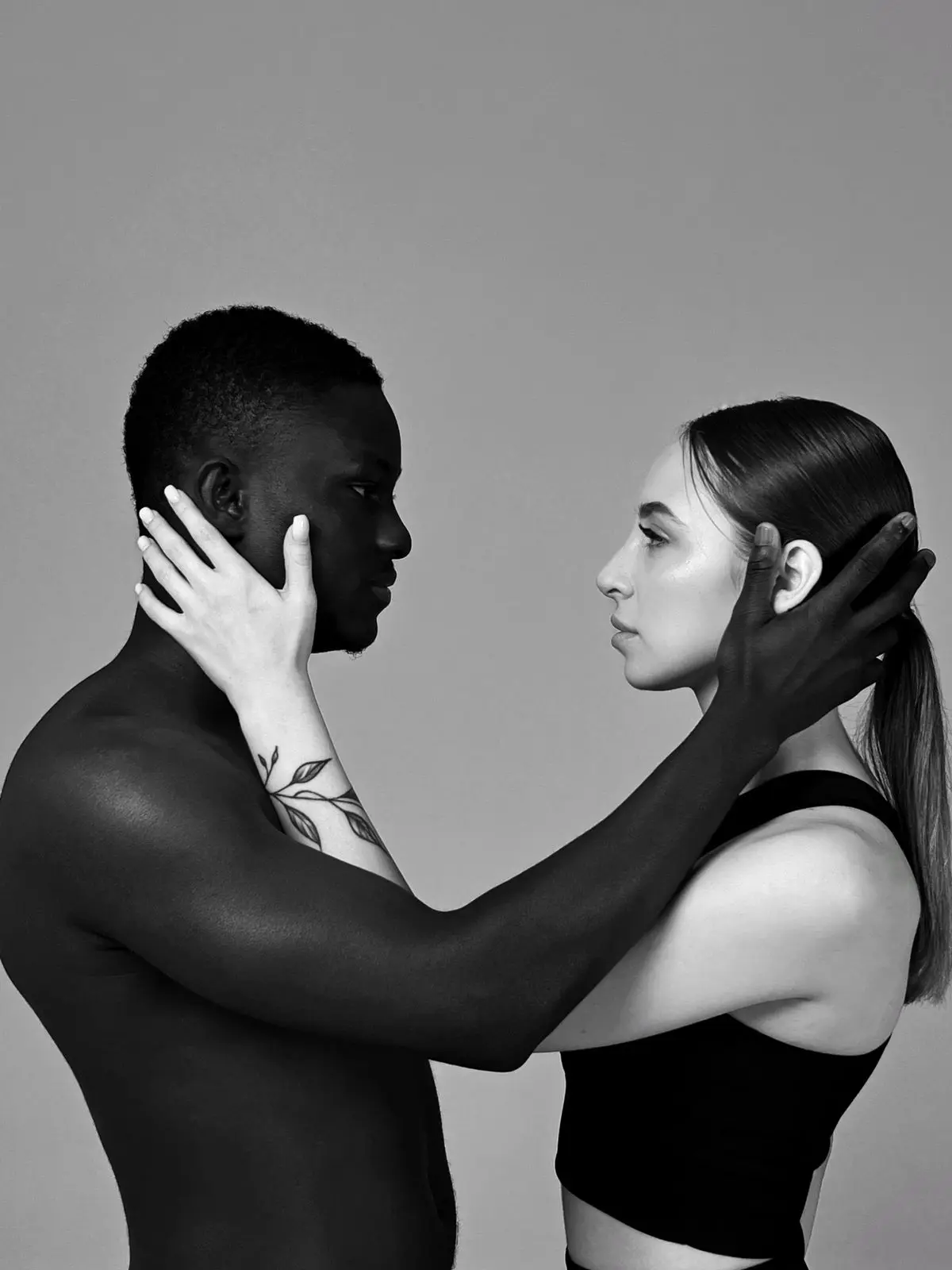 A couple sharing a quiet, intentional moment together